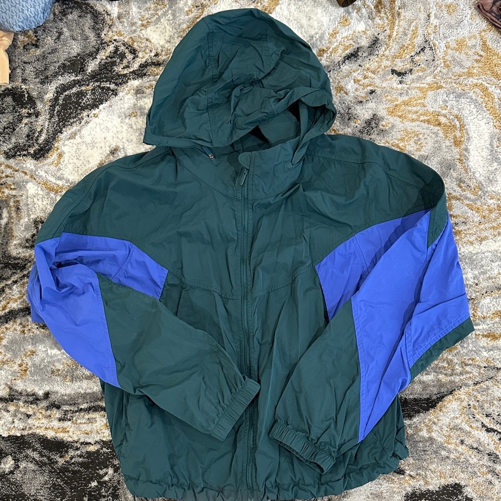 lululemon athletica Green and Blue Raincoat